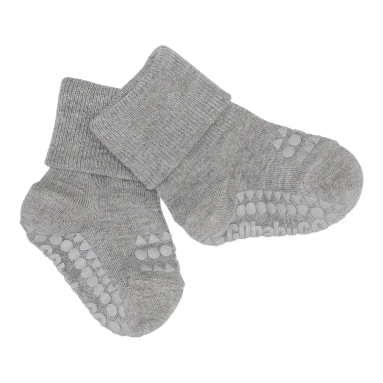 Skridsikre Strømper - Bamboo - Grey melange - 23/26