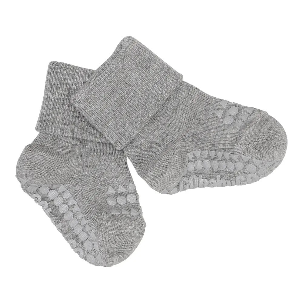 Skridsikre Strømper - Bamboo - Grey melange - 23/26