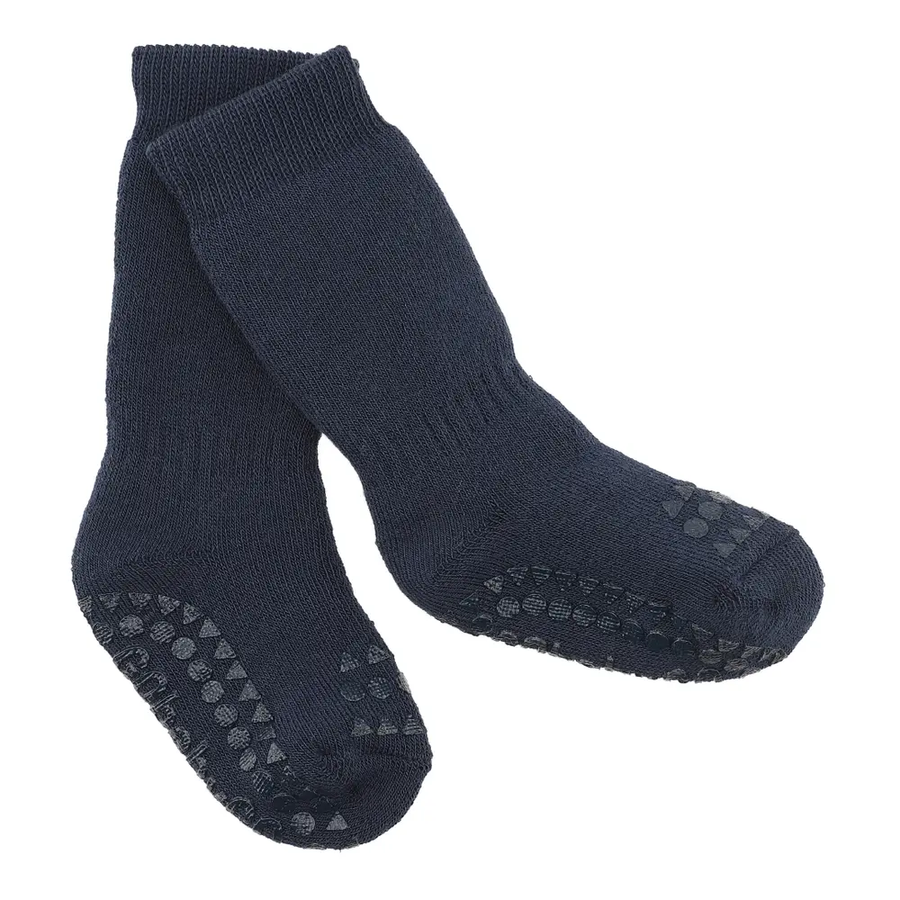 Skridsikre Strømper Terry Bomuld - Navy blue - 27/30