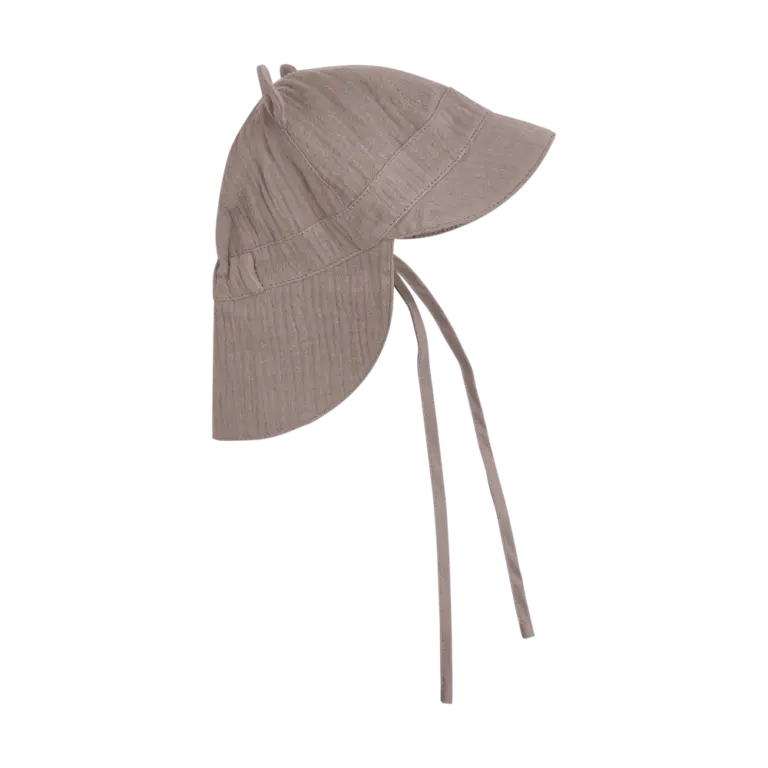 Sommerhat m. Ører Muslin - Moon Rock - 0-3 MDR.