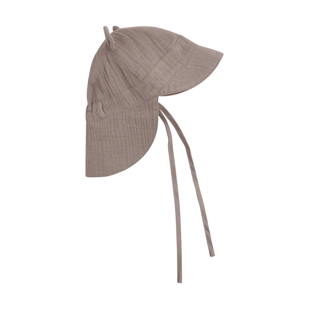 Sommerhat m. Ører Muslin - Moon Rock - 0-3 MDR. Sommerhat m. Ører Muslin - Moon Rock - 0-3 MDR.