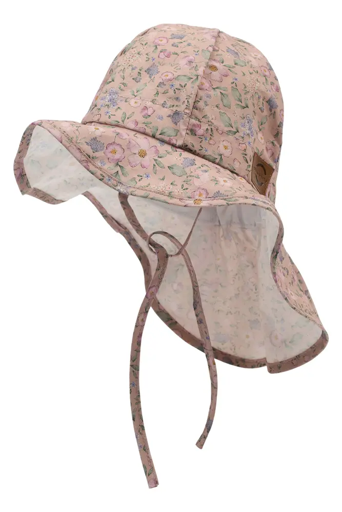 Sommerhat m. Skygge - Buble Flower AOP - 4-6 ÅR Sommerhat m. Skygge - Buble Flower AOP - 4-6 ÅR