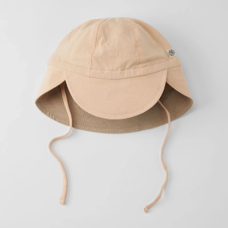 Sun Hat (Reversible) - Peachy Summer/sandy Beach (6-12m)
