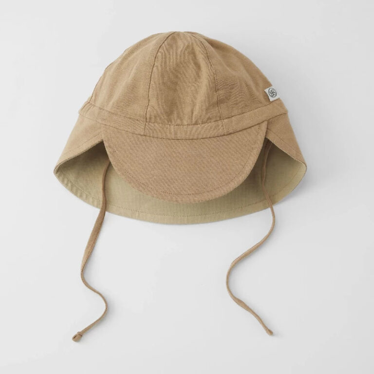 Sun Hat (Reversible) - Peanut Brown/sandy Beach (6-12m)