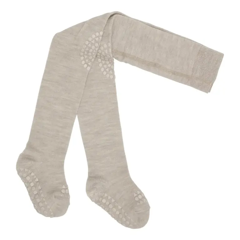 Uld Kravle Strømpebukser - Sand - 6-12M
