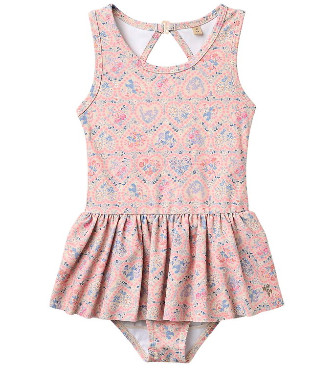 Wheat Badedragt - UV40+ - Erna - Pink Heart Flowers