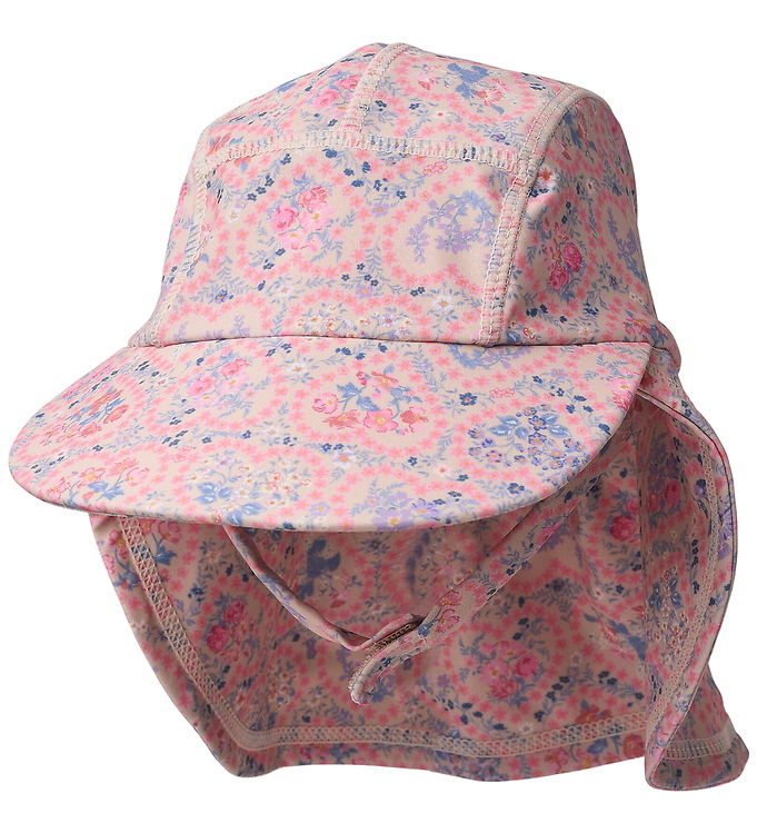 Wheat Badehat - UV40+ - Tonga - Pink Heart Flowers
