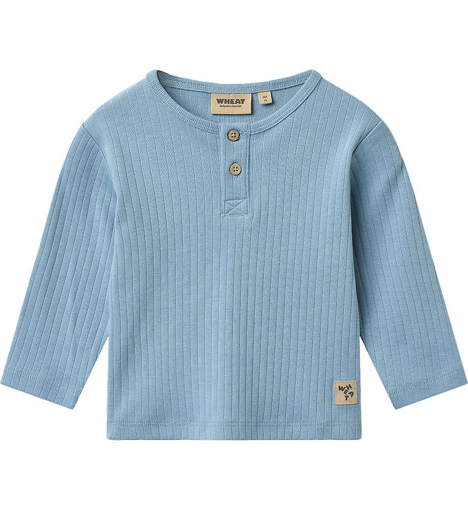 Wheat Bluse - Rib - Faded Denim Wheat Bluse - Rib - Faded Denim