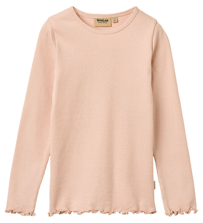 Wheat Bluse - Rib - Ida - Powder Wheat Bluse - Rib - Ida - Powder