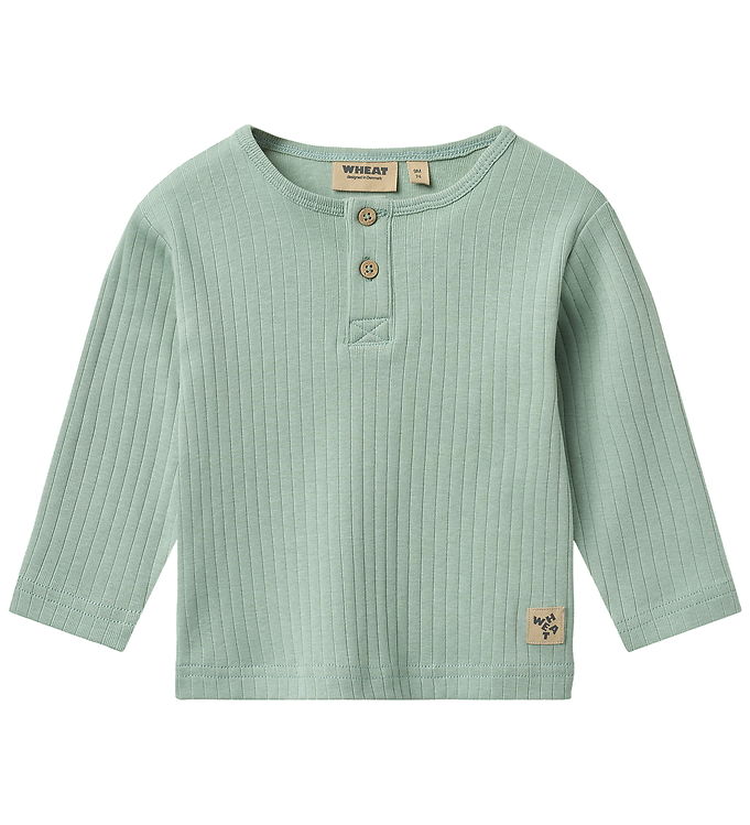 Wheat Bluse - Rib - Morris - Green Pool Wheat Bluse - Rib - Morris - Green Pool