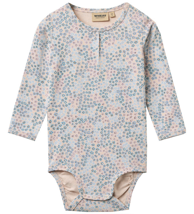 Wheat Body l/æ - Liv - Powder Blue Flowers Wheat Body l/æ - Liv - Powder Blue Flowers