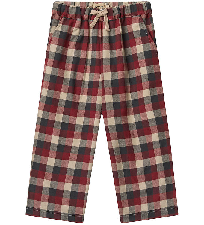 Wheat Bukser - Sasha - Red Blue Check Wheat Bukser - Sasha - Red Blue Check