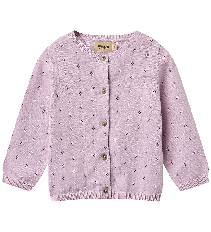 Wheat Cardigan - Strik/Hulmønster - Maia - Lavender Wheat Cardigan - Strik/Hulmønster - Maia - Lavender