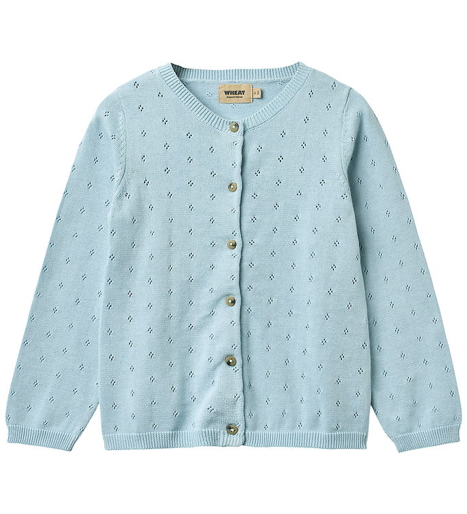 Wheat Cardigan - Strik/Hulmønster - Maia - Summer Sky Wheat Cardigan - Strik/Hulmønster - Maia - Summer Sky