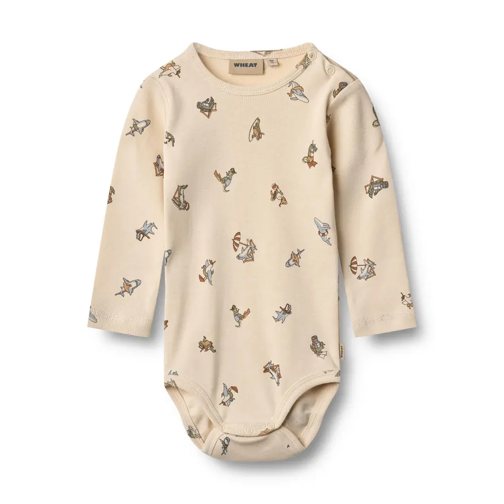 Wheat Freddie Langærmet Body - Beach Friends - 56 Wheat Freddie Langærmet Body - Beach Friends - 56