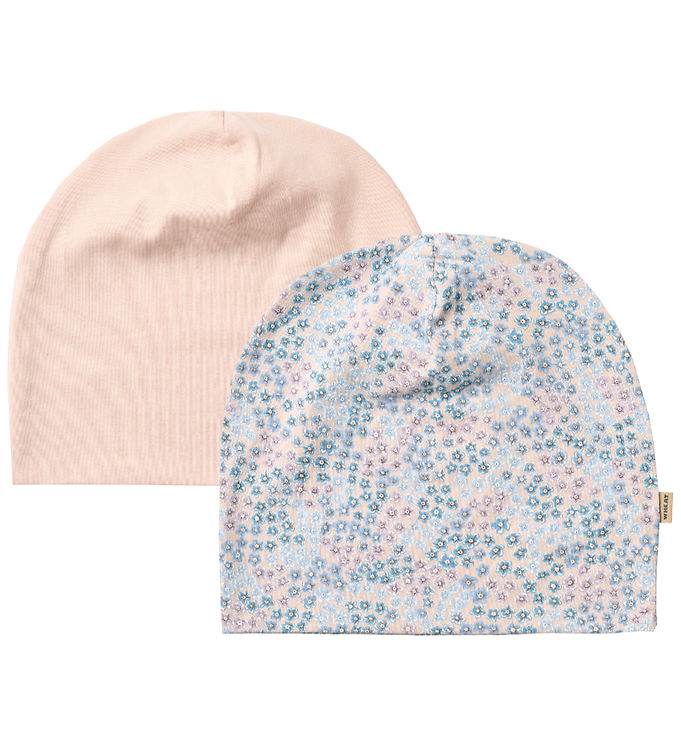 Wheat Huer - 2-pak - Aidan - Powder Blue Flowers/Rosa Wheat Huer - 2-pak - Aidan - Powder Blue Flowers/Rosa