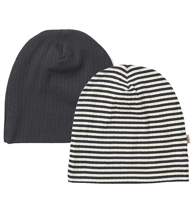 Wheat Huer - Rib - 2-pak - Aidan - Navy Rid Stripe Wheat Huer - Rib - 2-pak - Aidan - Navy Rid Stripe