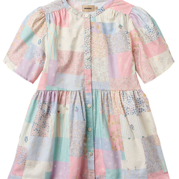 Wheat Kjole - Annabell - Patchwork Flowers Wheat Kjole - Annabell - Patchwork Flowers