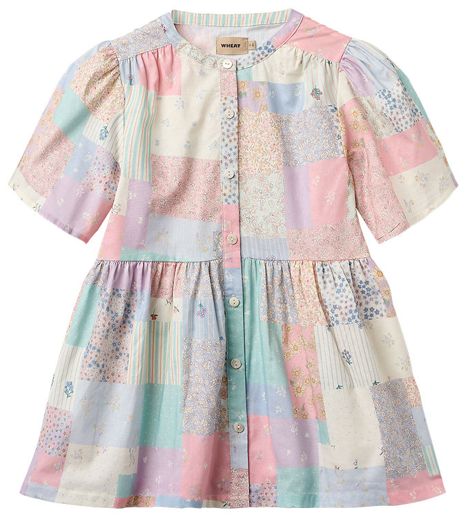 Wheat Kjole - Annabell - Patchwork Flowers Wheat Kjole - Annabell - Patchwork Flowers