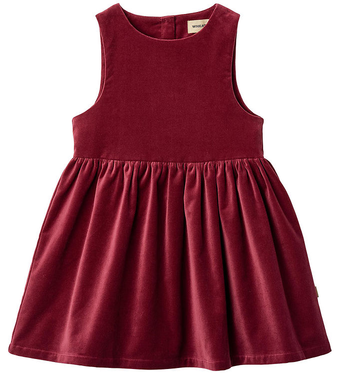 Wheat Kjole - Velour - Thelma - Ruby Red Wheat Kjole - Velour - Thelma - Ruby Red