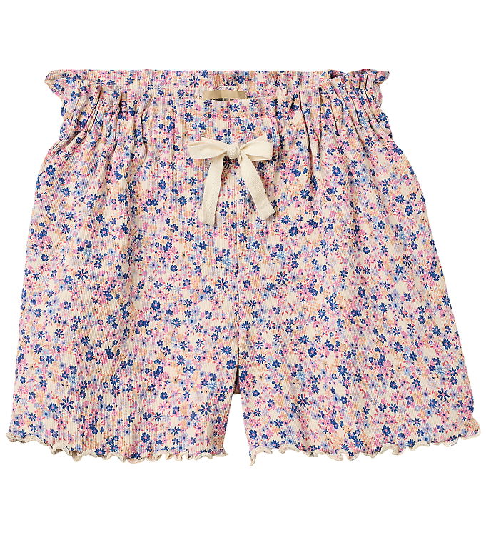 Wheat Shorts - Rib - Ina - Pink Blue Flower Wheat Shorts - Rib - Ina - Pink Blue Flower
