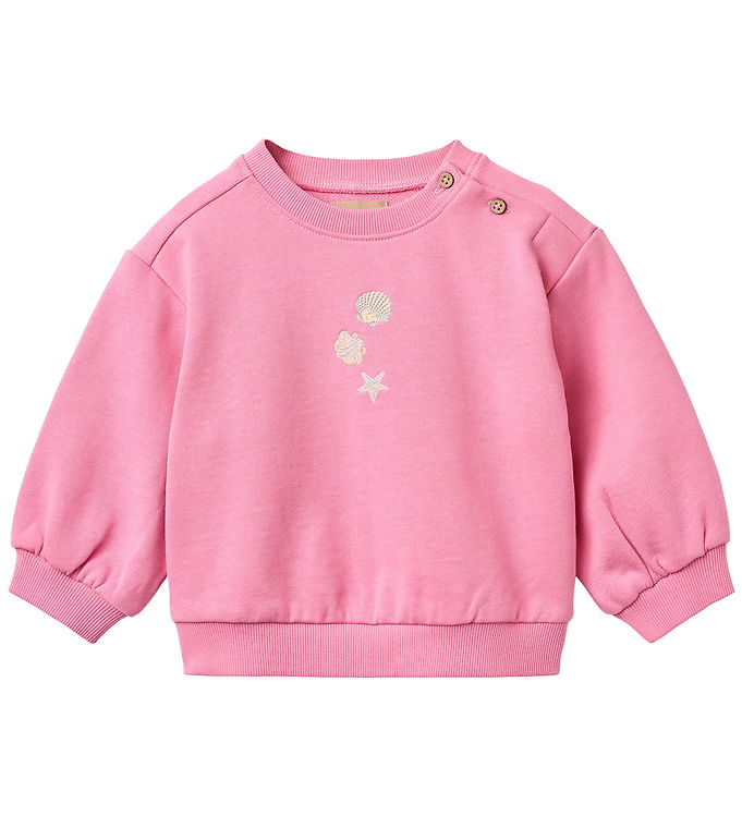 Wheat Sweatshirt - Eliza - Pink m. Muslingeskaller Wheat Sweatshirt - Eliza - Pink m. Muslingeskaller