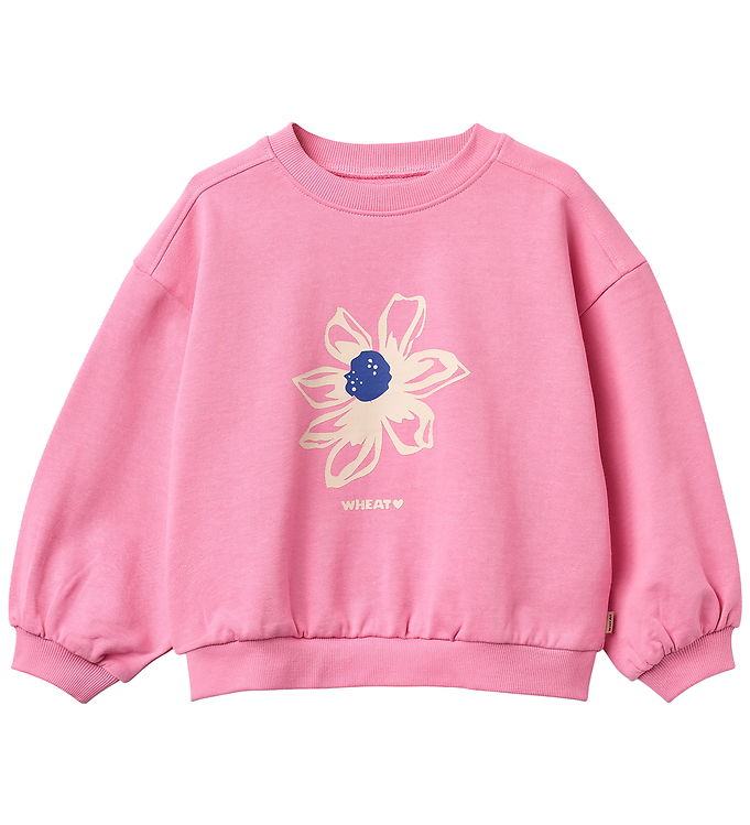 Wheat Sweatshirt - Eliza - Pink m. Print Wheat Sweatshirt - Eliza - Pink m. Print