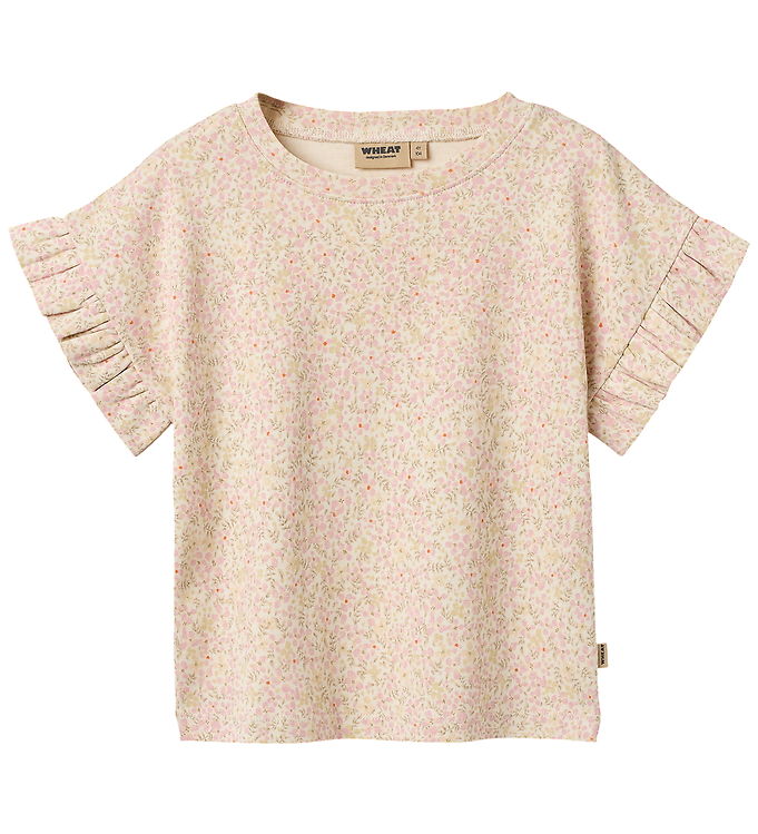 Wheat T-shirt - Ally - Coral Flowers Wheat T-shirt - Ally - Coral Flowers