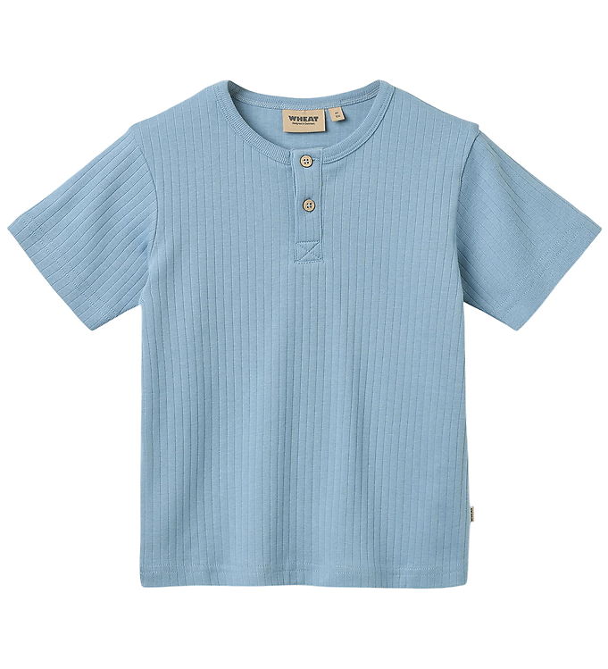 Wheat T-shirt - Rib - Lumi - Faded Denim Wheat T-shirt - Rib - Lumi - Faded Denim
