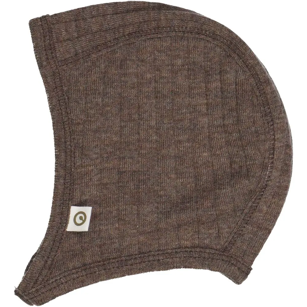 Woolly hat i merinould - Walnut melange - 44/50 Woolly hat i merinould - Walnut melange - 44/50