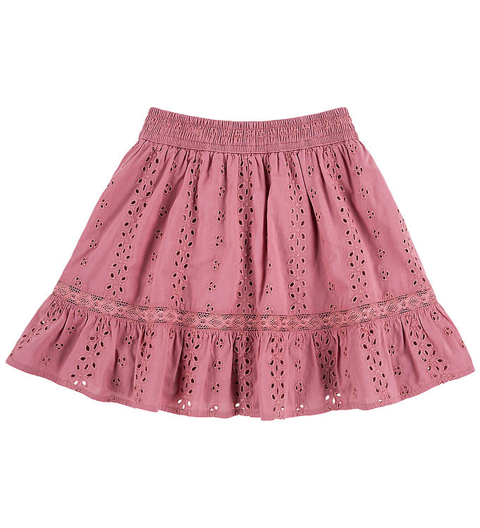 Abercrombie & Fitch Nederdel - Eyelet Mini Skort - Mesa Rose Abercrombie & Fitch Nederdel - Eyelet Mini Skort - Mesa Rose