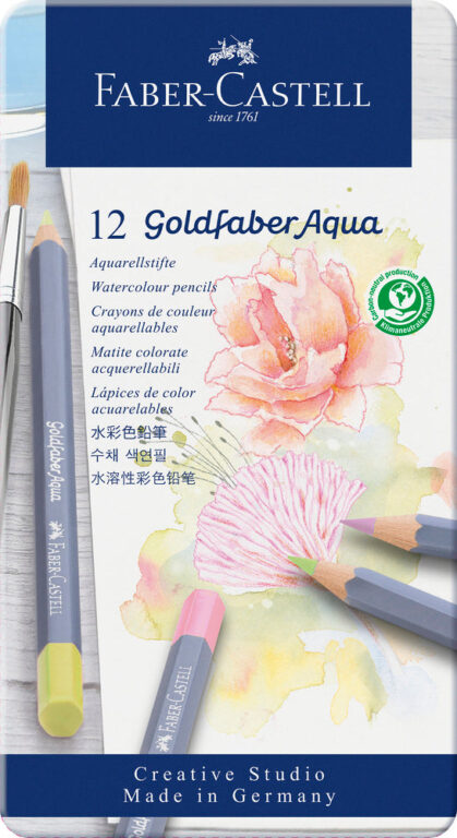 Akvarel farveblyant Faber-Castell 12 ass pastelfarver 3,3 mm