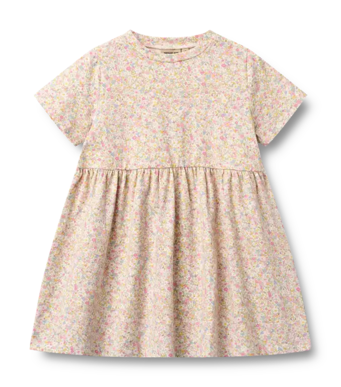 Anna Jersey Kjole - Blush Flower Meadow - 116