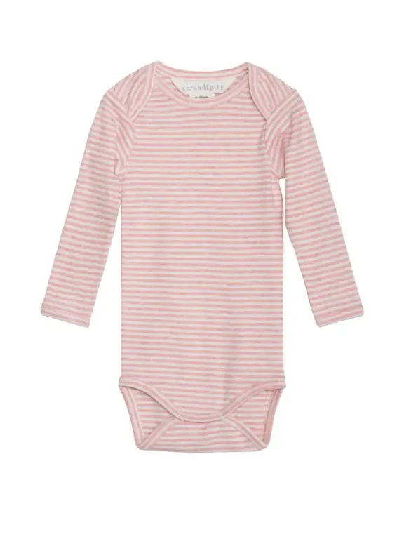 Baby Stribet Body - CORAL/OW - 74 / 9 MDR.