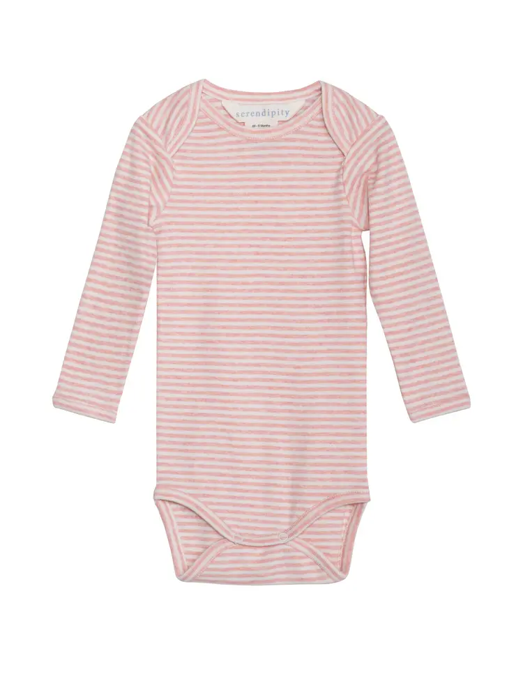 Baby Stribet Body - CORAL/OW - 74 / 9 MDR.