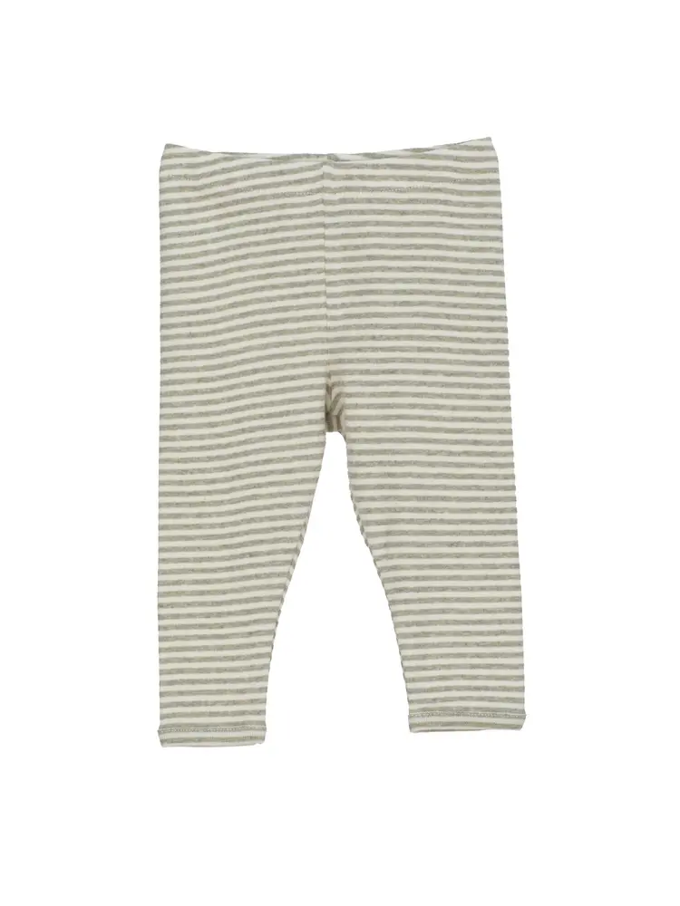 Baby Stribet Leggings - SAGE/ECRU - 92 / 24 MDR.