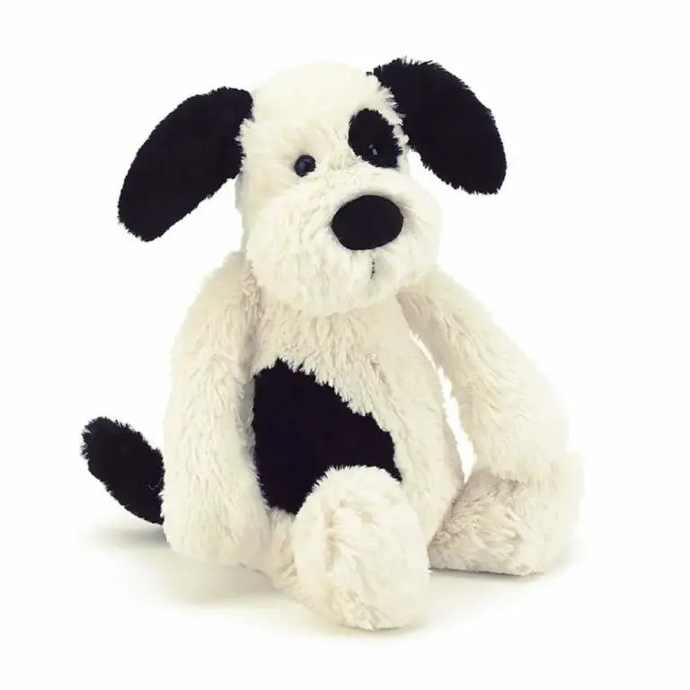 Bashful hund, sort/creme 31 cm Bashful hund, sort/creme 31 cm