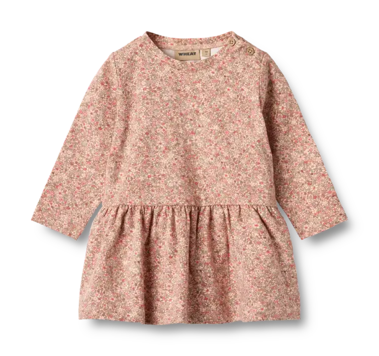 Bessie Jersey Kjole - Rose dust flower meadow - 6 MDR.