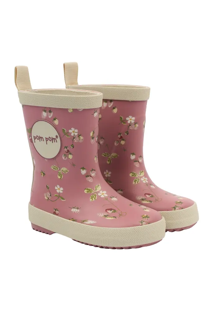 Bliss Gummistøvle m. Print - Dusty Rose Strawberry AOP - 28