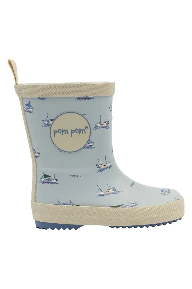 Bliss Gummistøvle m. Print - Pearl Blue Boat AOP - 29