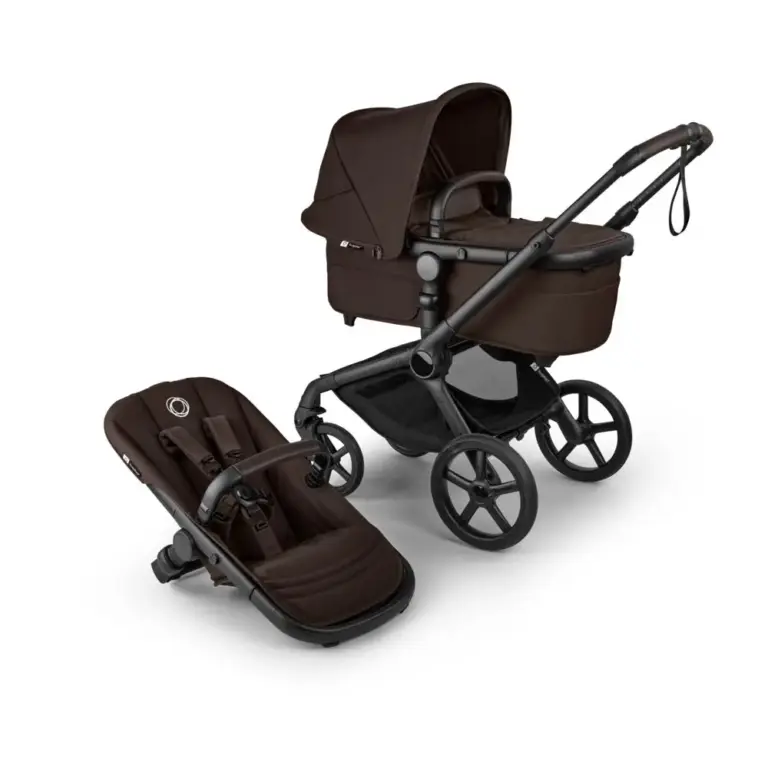 Bugaboo Fox 5 Renew Kombivogn - Black/Cocoa Brown