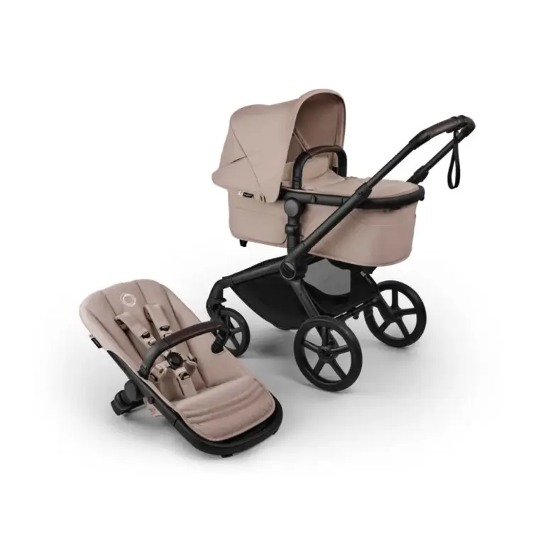 Bugaboo Fox 5 Renew Kombivogn - Black/Desert taupe melange