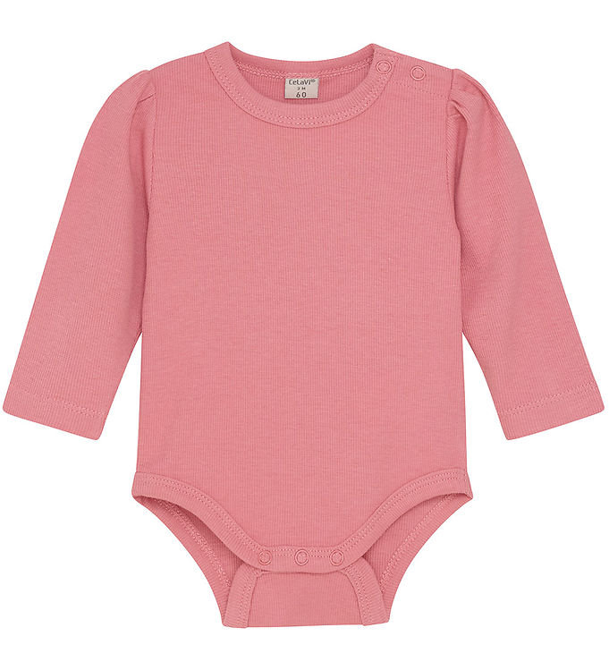 CeLaVi Body l/æ - Rib - Powder Pink CeLaVi Body l/æ - Rib - Powder Pink