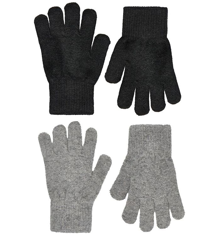 CeLaVi Handsker - Uld/Nylon - 2-pak - Sort/Gråmeleret CeLaVi Handsker - Uld/Nylon - 2-pak - Sort/Gråmeleret