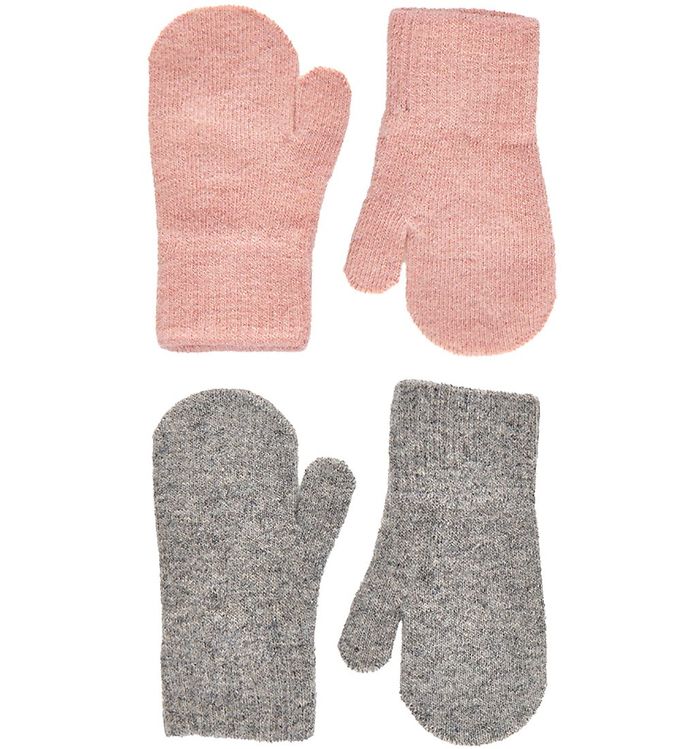 CeLaVi Luffer - Uld/Nylon - 2-pak - Misty Rose/Gråmeleret