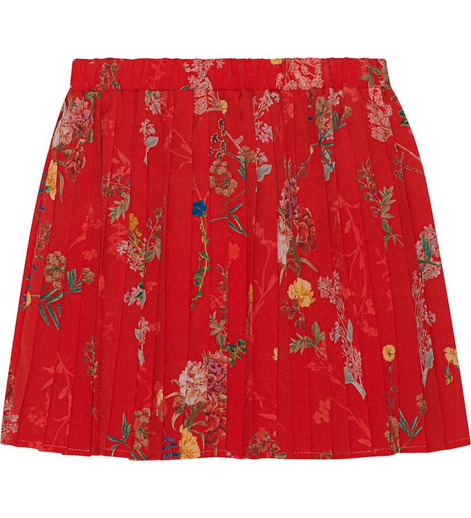 Christina Rohde Nederdel - Rød m. Blomster Christina Rohde Nederdel - Rød m. Blomster