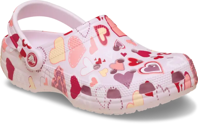Classic VDay Clog K - Pink Milk/Hearts - 29/30