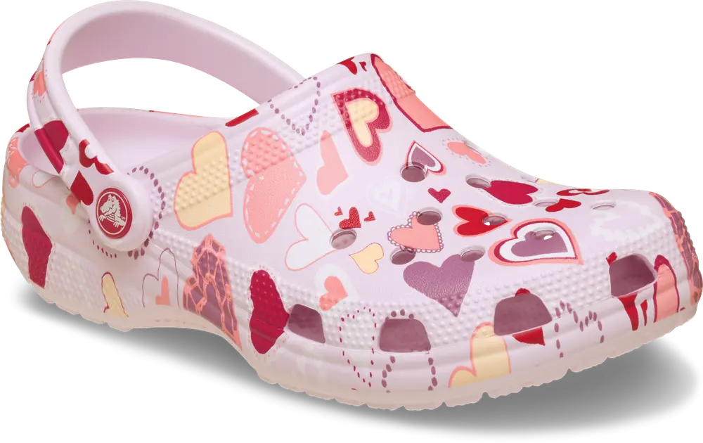 Classic VDay Clog K - Pink Milk/Hearts - 29/30 Classic VDay Clog K - Pink Milk/Hearts - 29/30