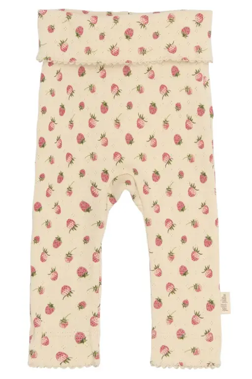 Dea High Waist Leggings - Fog Strawberry AOP - 62 CM
