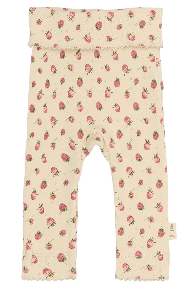 Dea High Waist Leggings - Fog Strawberry AOP - 62 CM